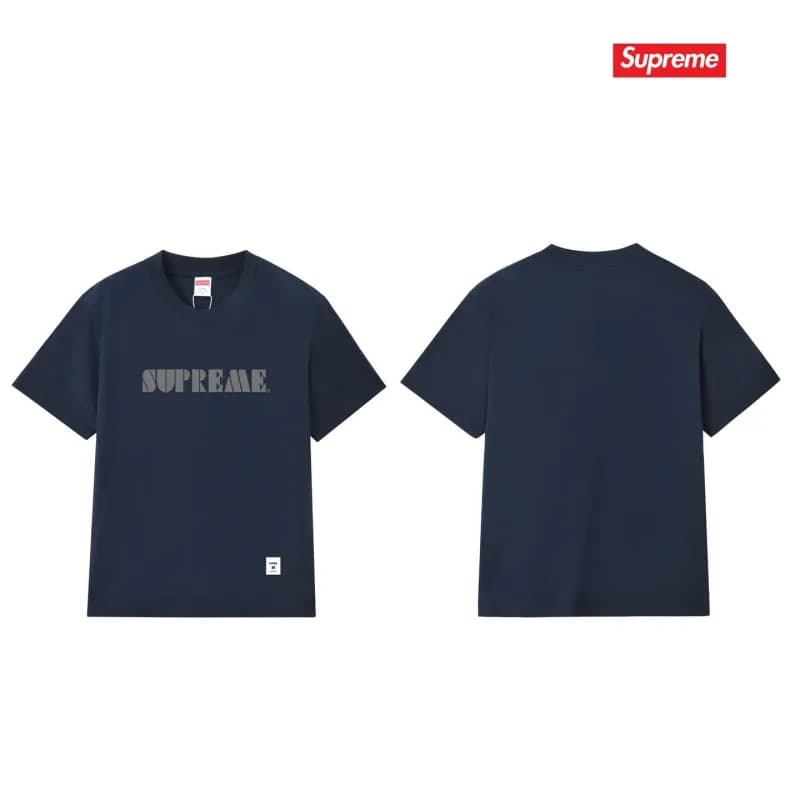 Supreme T-Shirt Graphic Print — 312藏青