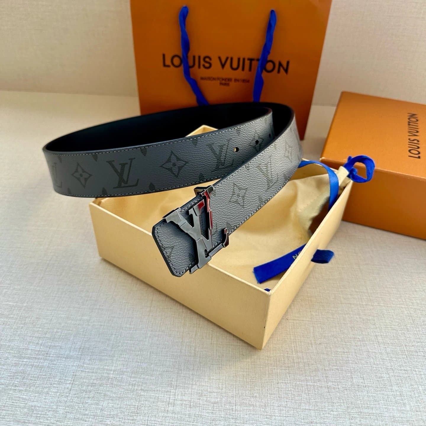 Louis Vuitton LV Initiales Belt Monogram Eclipse
