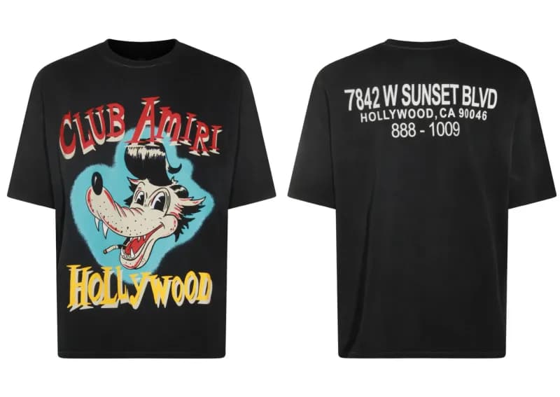 Amiri Signature Logo Tee Black Script — A18