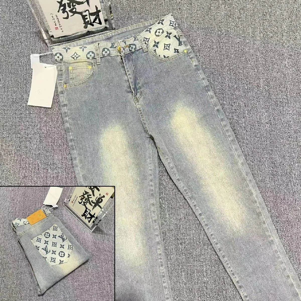 Louis Vuitton Denim Jeans Monogram Pocket — A3