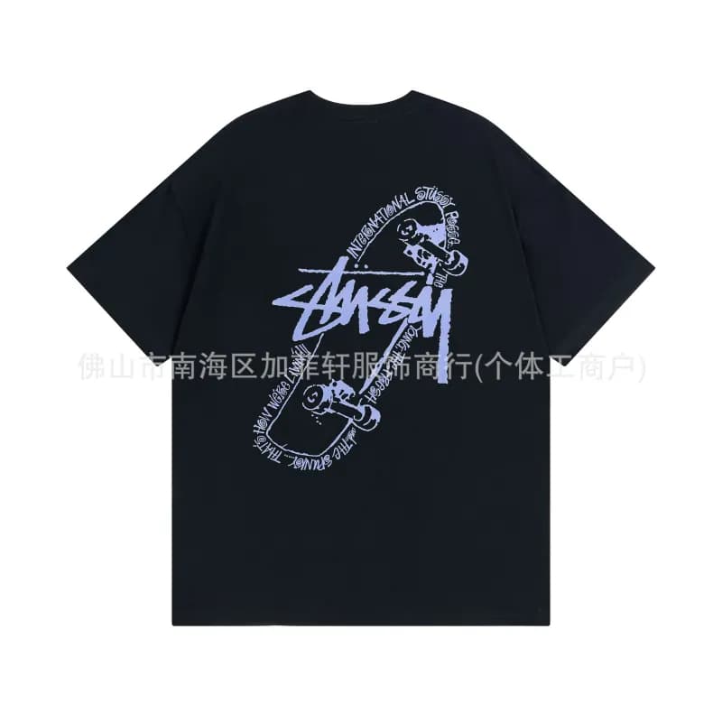Stüssy Graphic T-Shirt Skateboard Logo Print