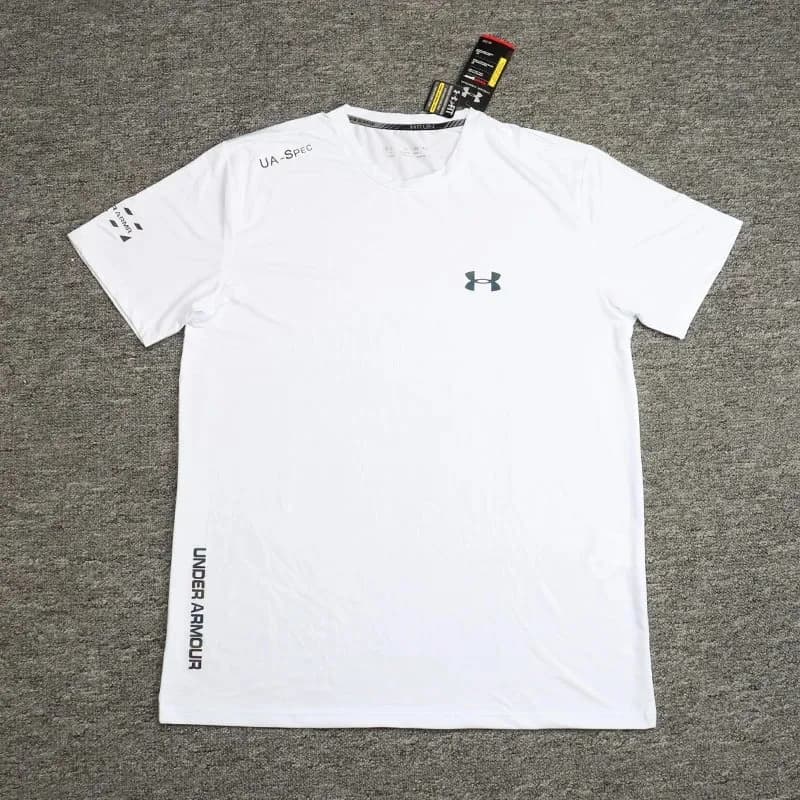 Under Armour HeatGear T-Shirt V-Logo — 白色887