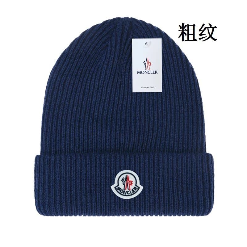 Moncler Ribbed Beanie Logo Patch