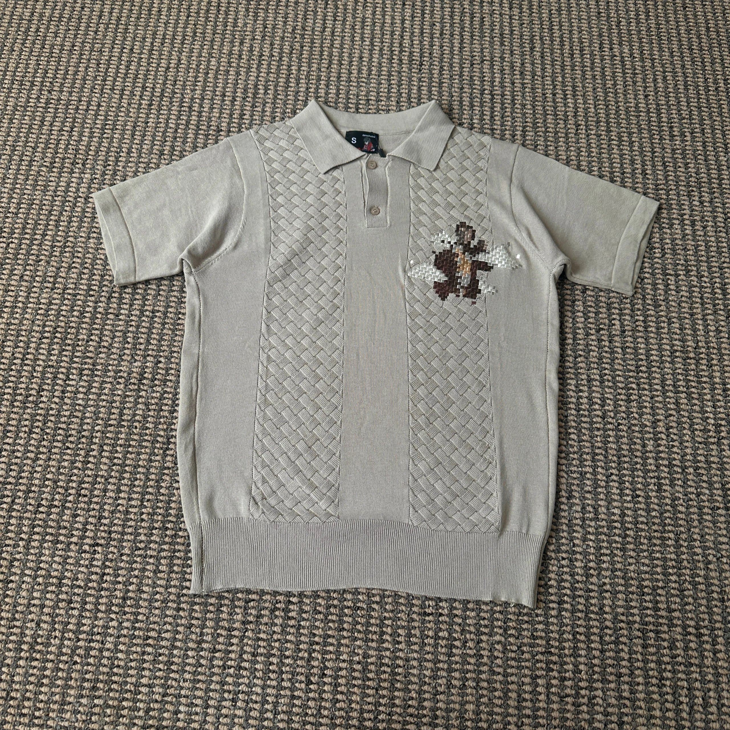 Dior Polo Shirt Woven Panel with Embroidered Logo