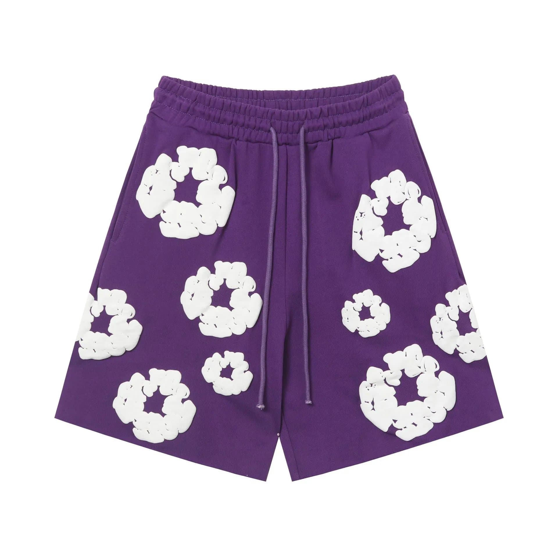Balenciaga Logo Shorts Cloud Logo — 短裤 紫色