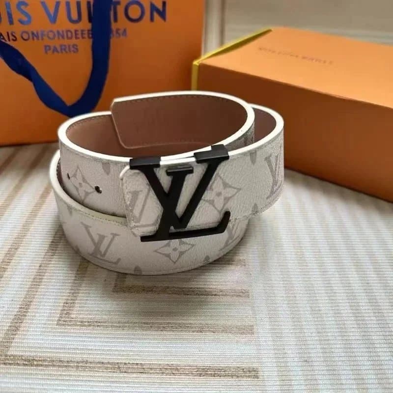 Louis Vuitton LV Monogram Belt White Monogram Canvas