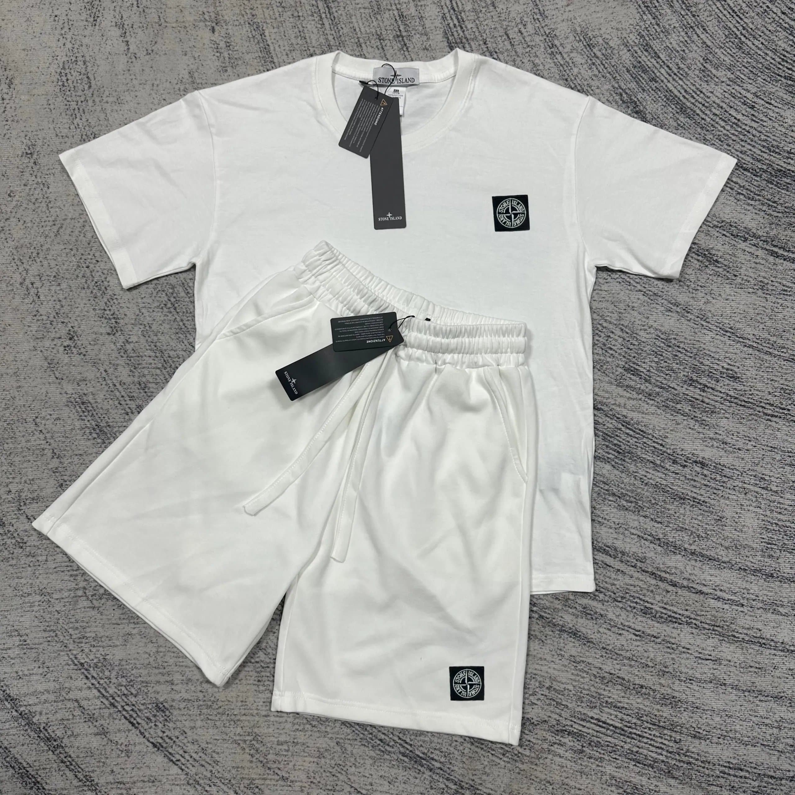 Stone Island T-Shirt and Shorts Set Compass Logo