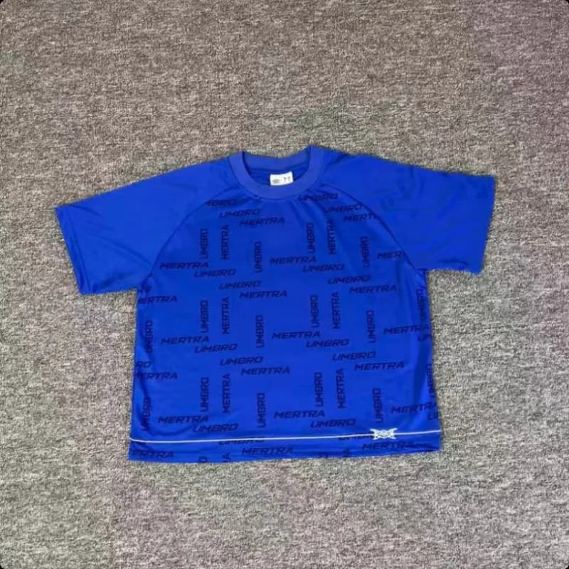 Balenciaga Mesh T-Shirt Logo Print — T035蓝色