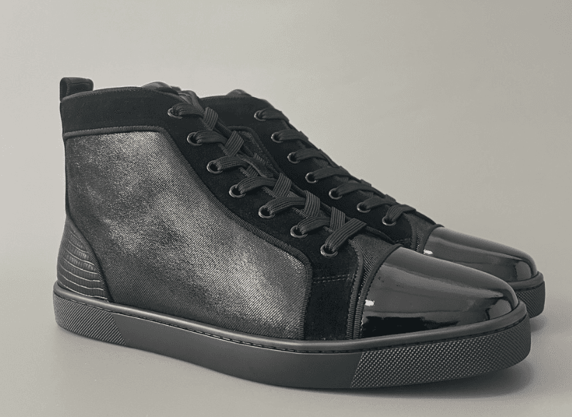 Christian Louboutin Louis Junior Metallic Black