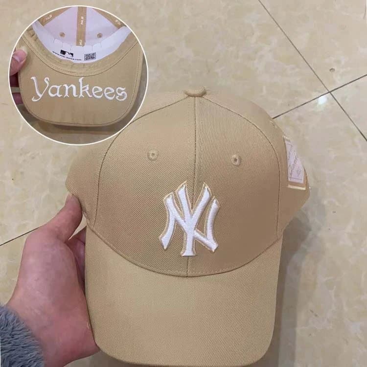 MLB Baseball Cap LA Logo — 新款米黄NY