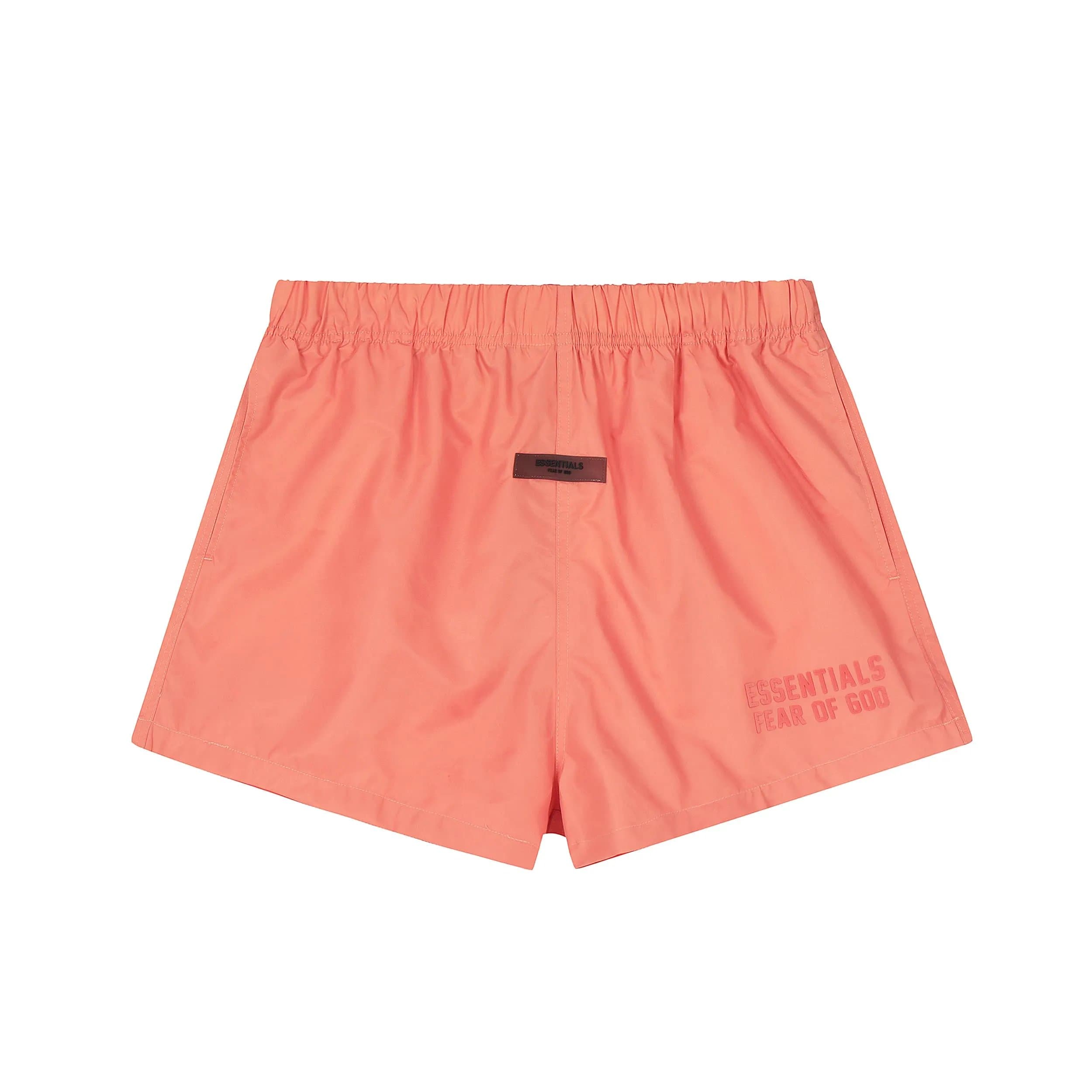 Fear of God Essentials Logo Shorts Coral