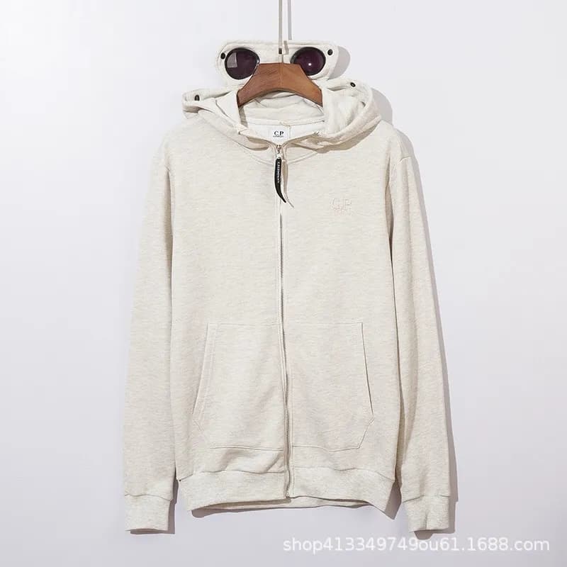 C.P. Company Zip-Up Hoodie CP Logo Embroidery