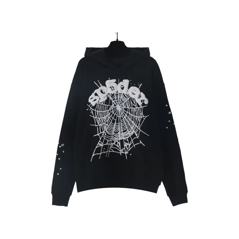 Palace Spider Web Hoodie Star Logo — 186# 黑色