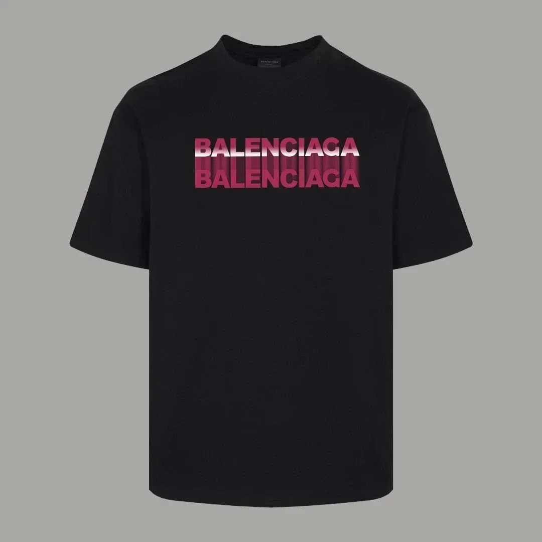 Balenciaga Logo T-Shirt Double Logo Gradient