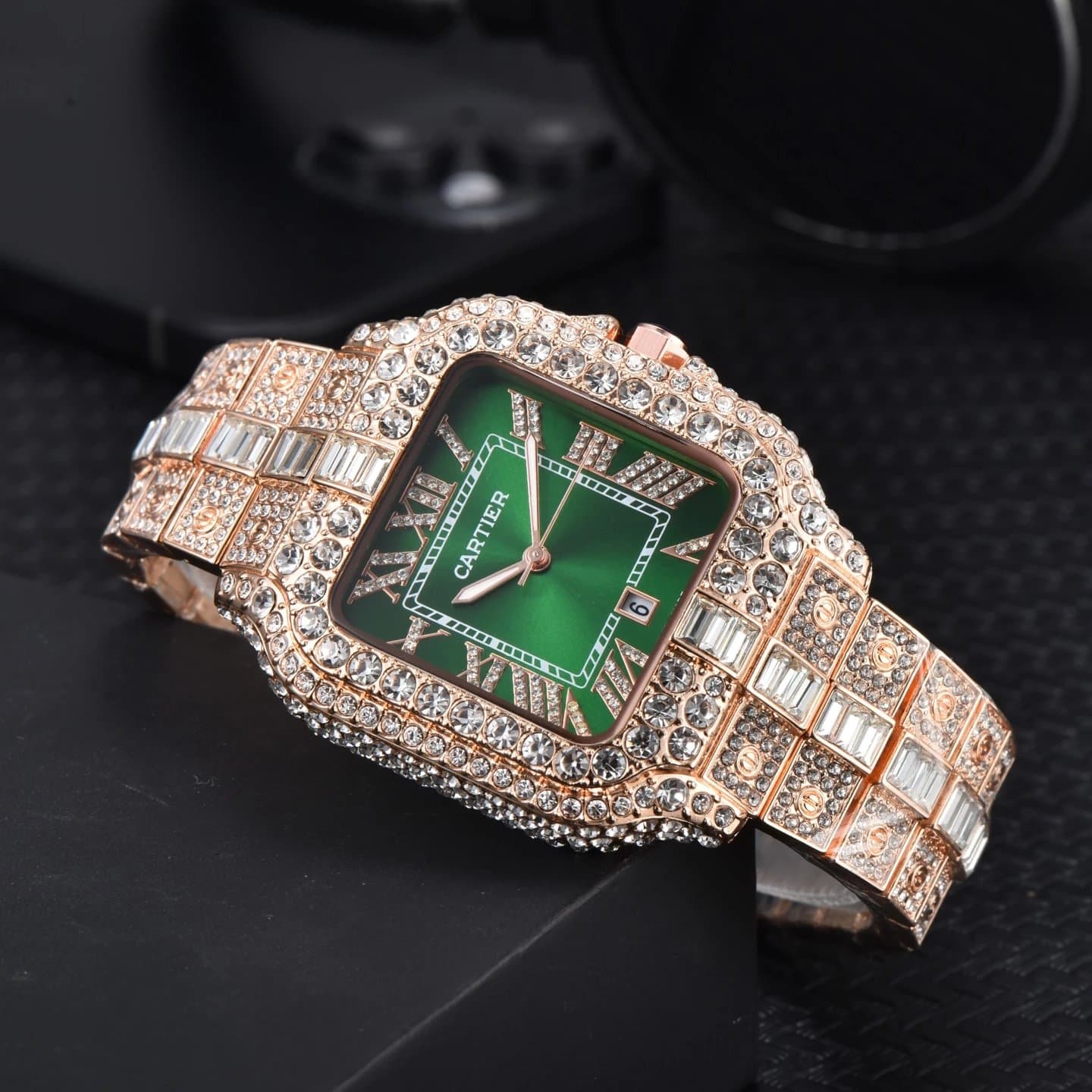 Cartier Santos Paved with Crystals — 均码 · 34