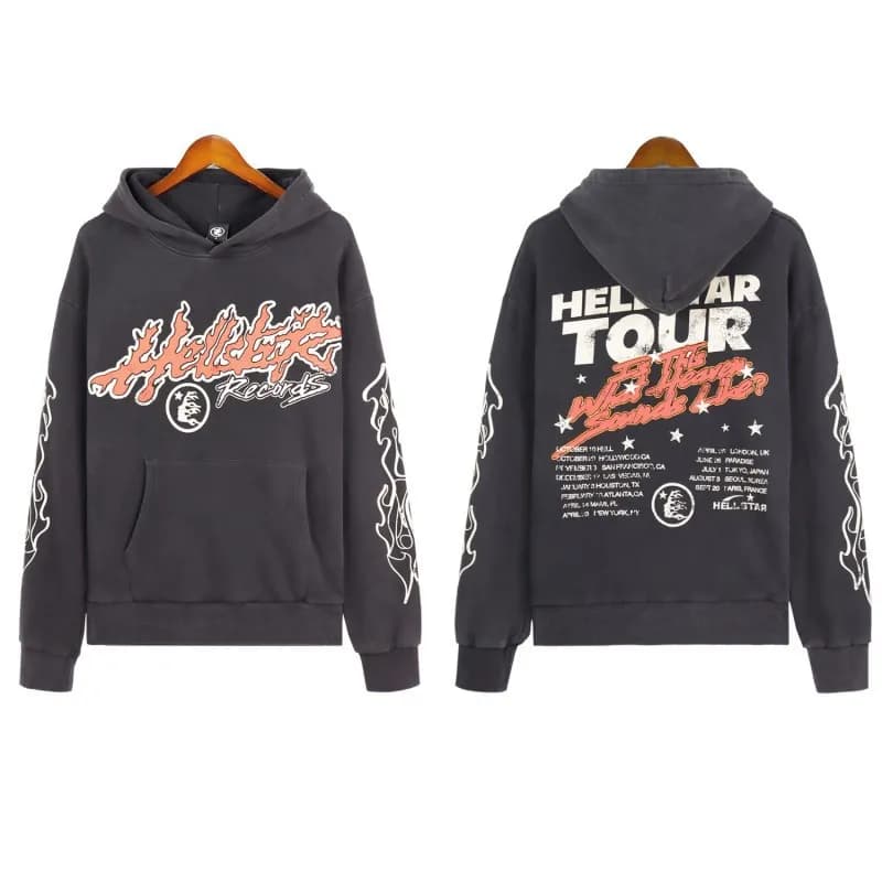 Hellstar Omnis Hoodie Om Symbol Flame Print — 5631 black