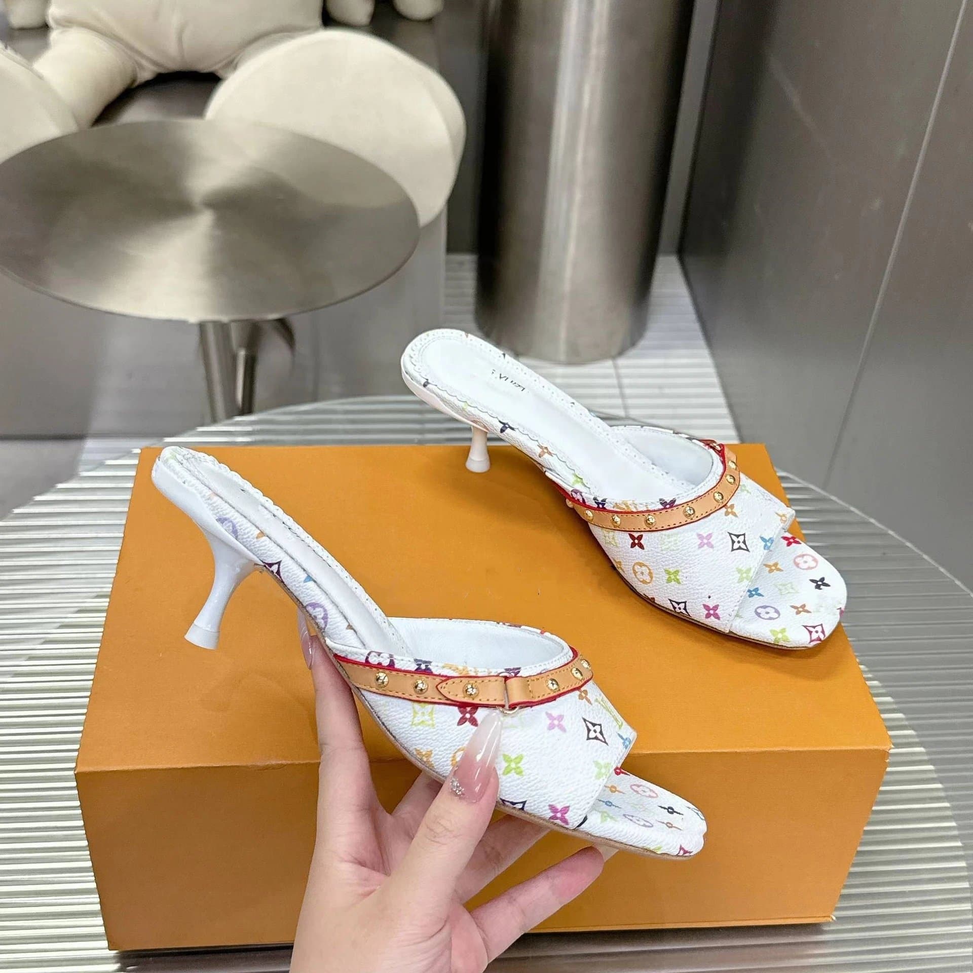 Louis Vuitton Multicolor Monogram Mule Multicolor