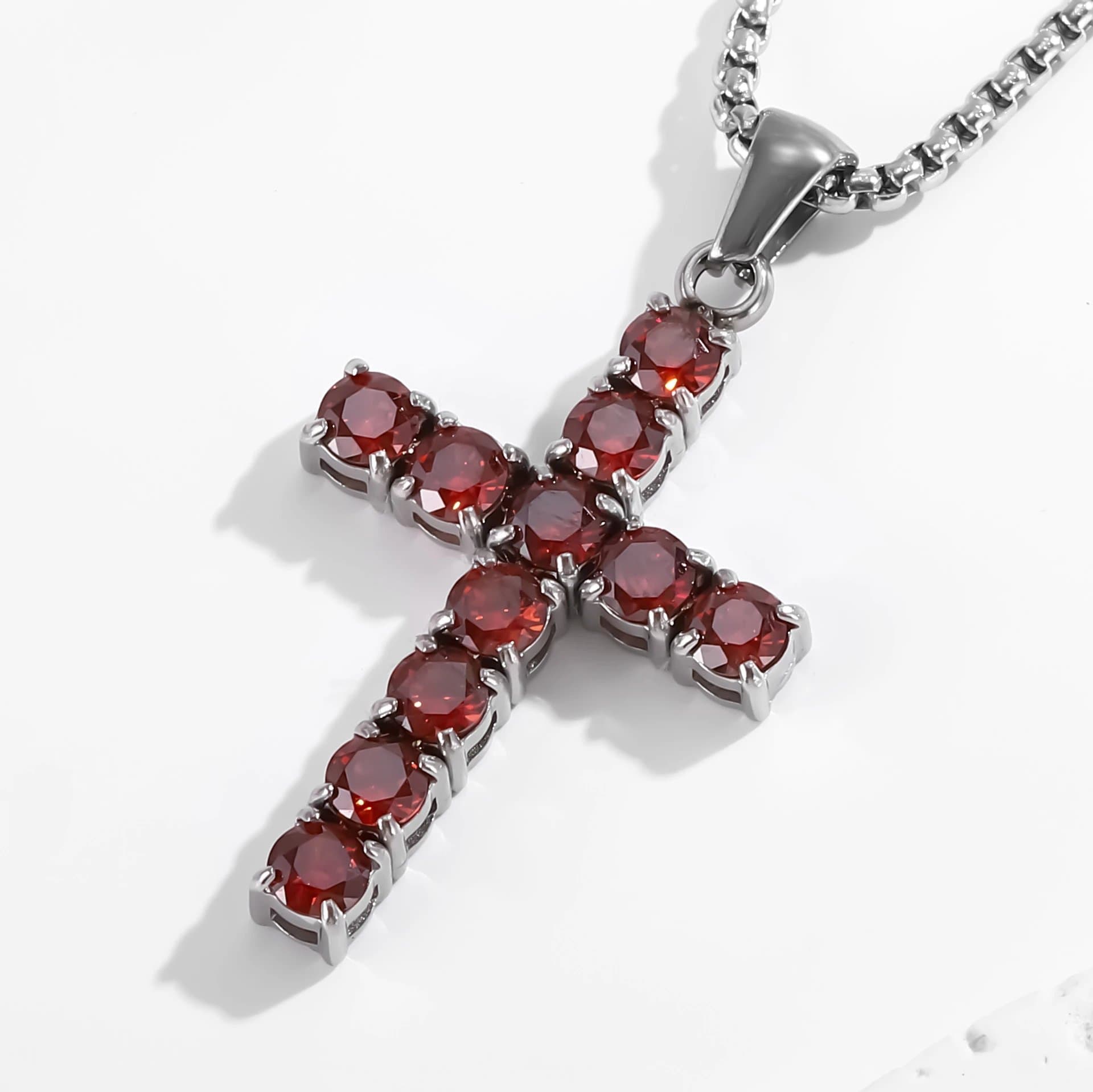 Chrome Hearts Cross Pendant Cubic Zirconia
