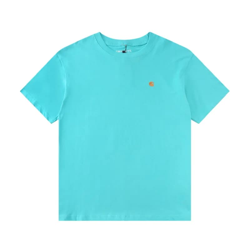 Carhartt Logo T-Shirt Embroidered Logo — 822天蓝色