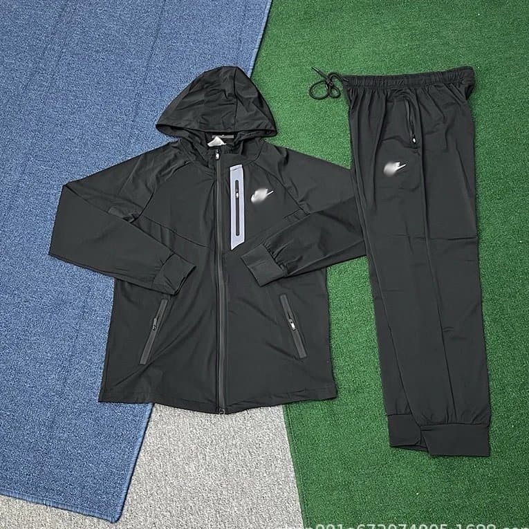 Nike Windrunner Jacket & Joggers Set Black