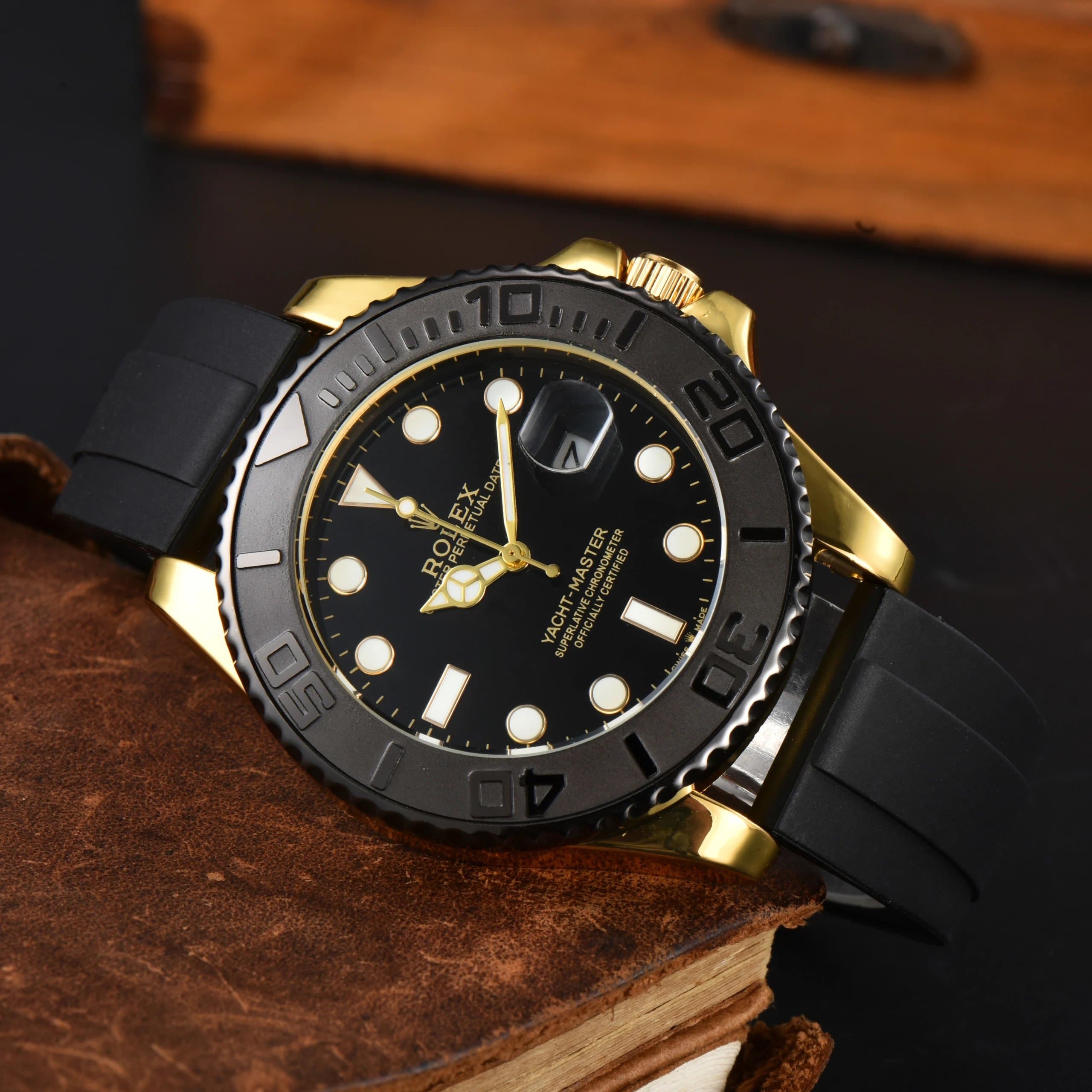 Rolex Yacht-Master Black Dial with Gold Accents