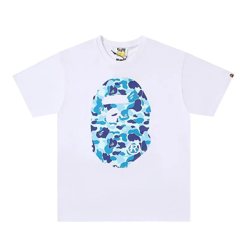 BAPE Ape Head Tee Blue Camo