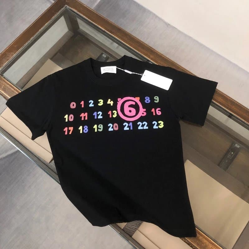 Maison Margiela Numbered Logo Tee Numeric Print — 61