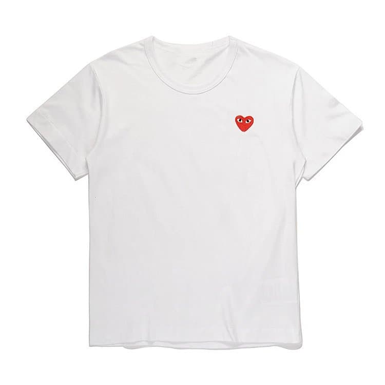 Comme des Garçons Heart Logo T-Shirt Red Heart