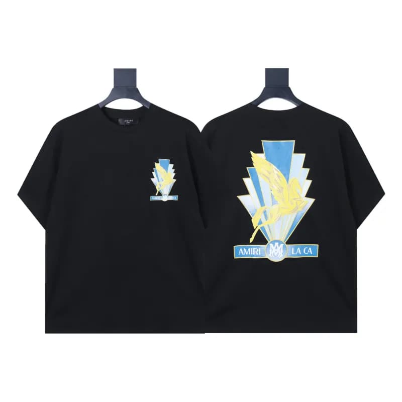 Amiri Graphic Tee Eagle Flame Print — 6501 black