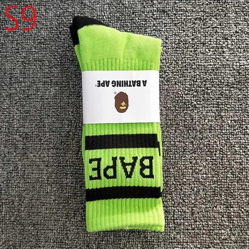 BAPE Crew Socks Ape Head Logo — S9