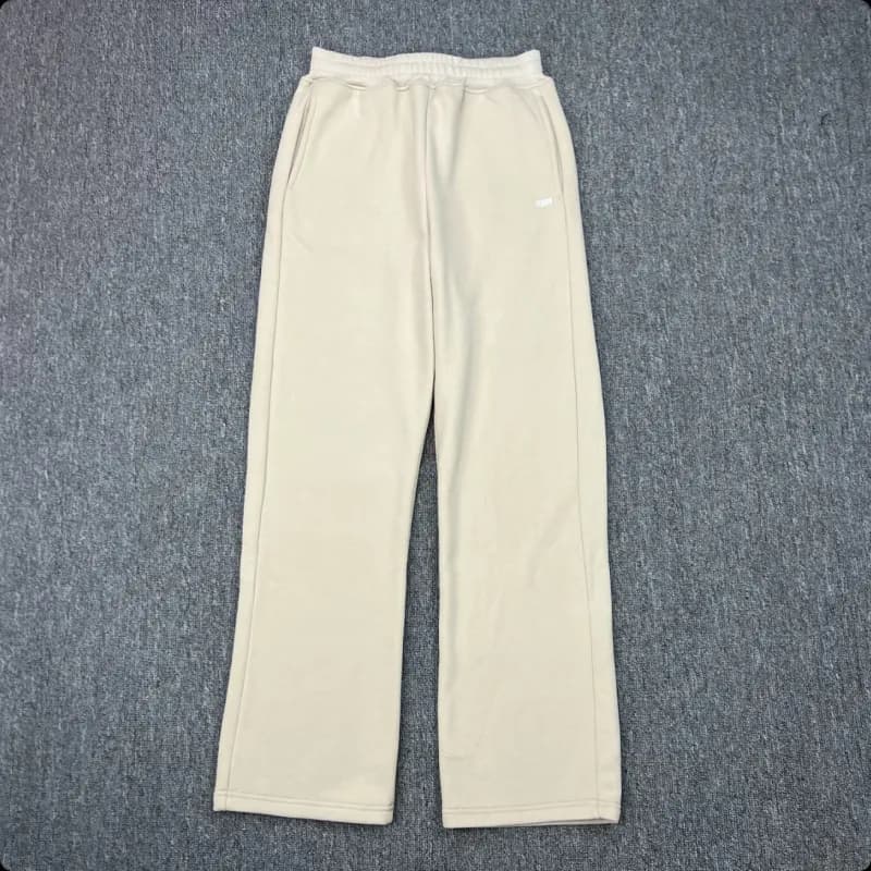 Hoodie and Joggers Set Heather Grey with Black Zip and Pocket Trim — Apricot [trousers]