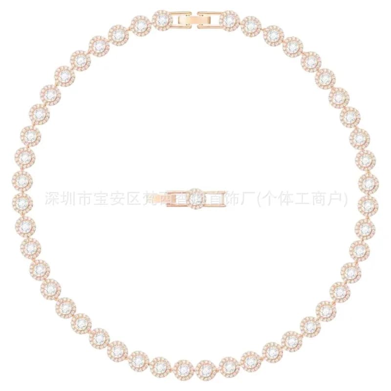 Swarovski Crystal Necklace Rose Gold Tone
