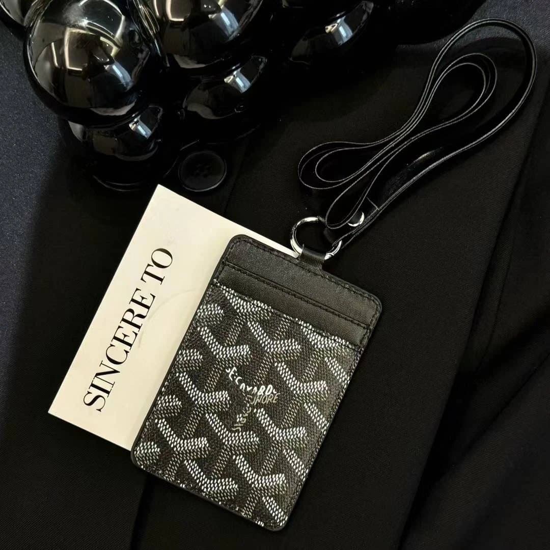 Goyard Card Holder Lanyard Goyardine Canvas