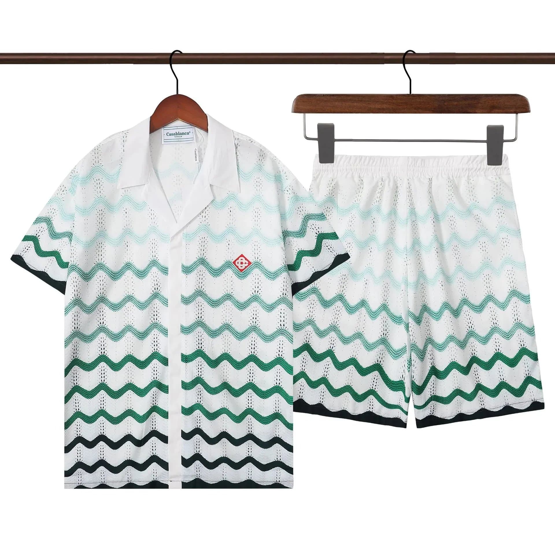 Casablanca Wave Knit Set Wavy Stripe