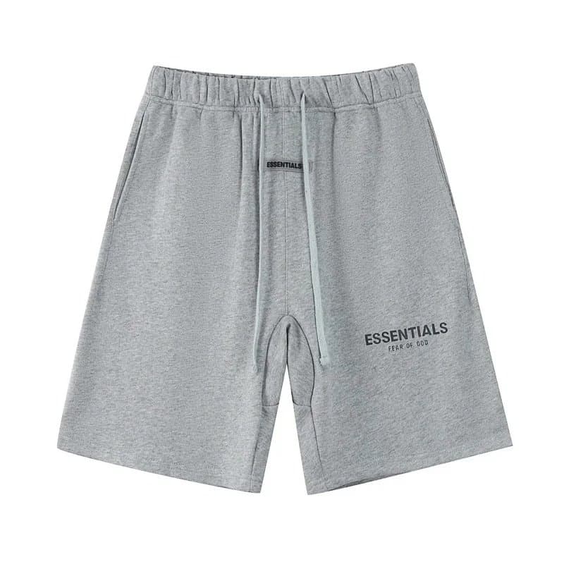 Fear of God Essentials Logo Shorts Olive Beige — 12