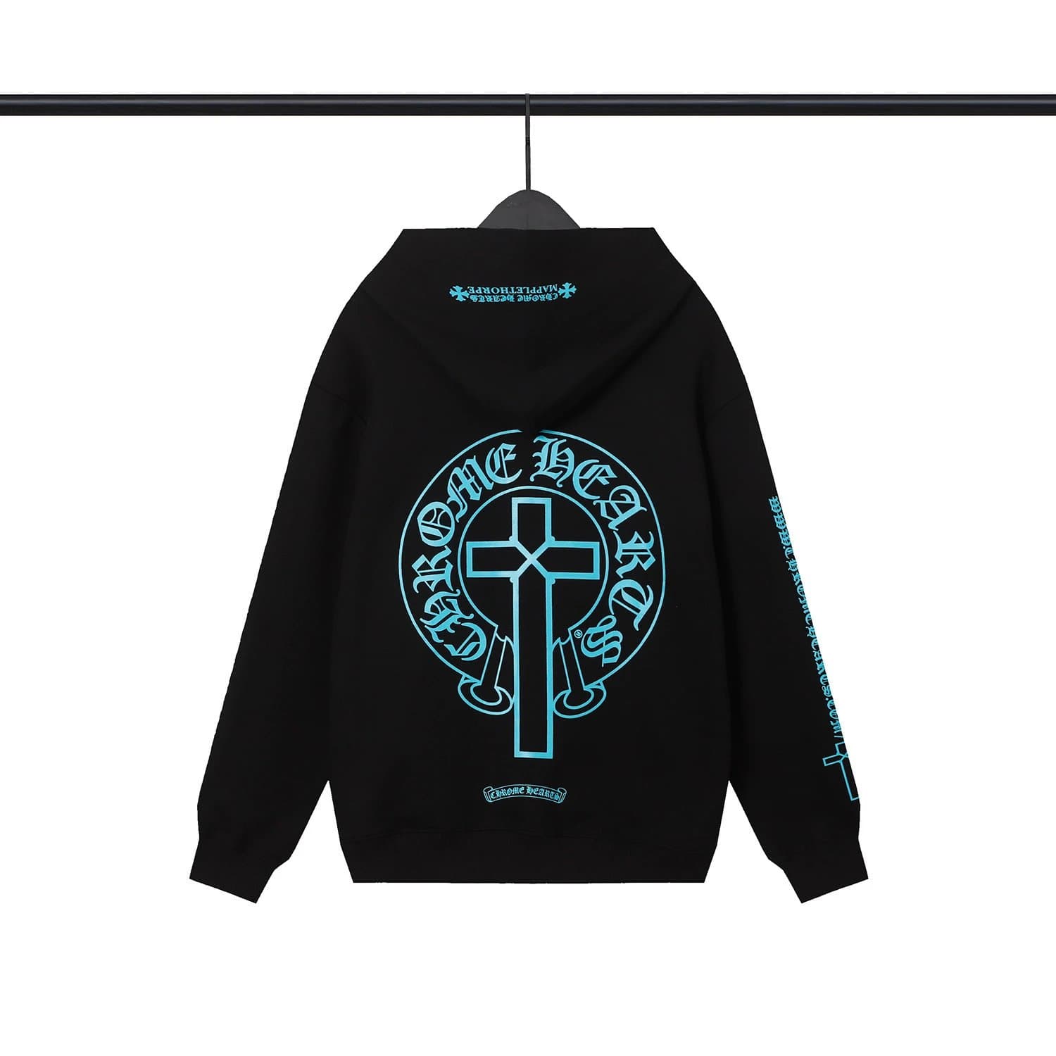 Chrome Hearts Zip-Up Hoodie Cross Logo