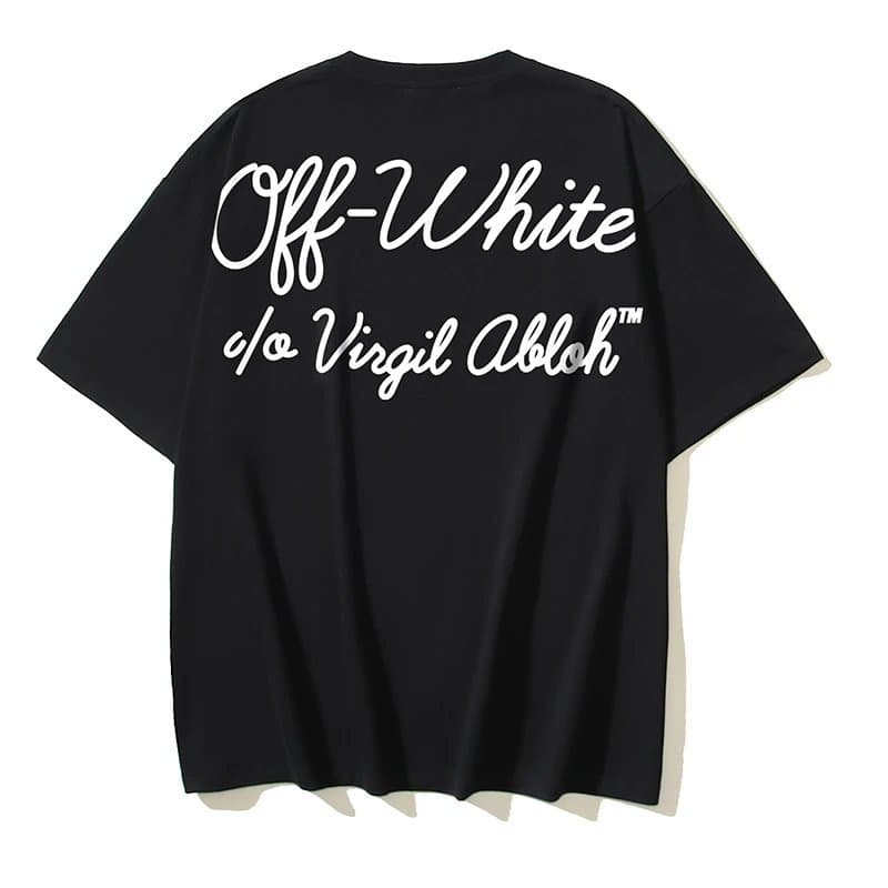 Off-White Graphic Tee Abstract Print — YM1124黑色