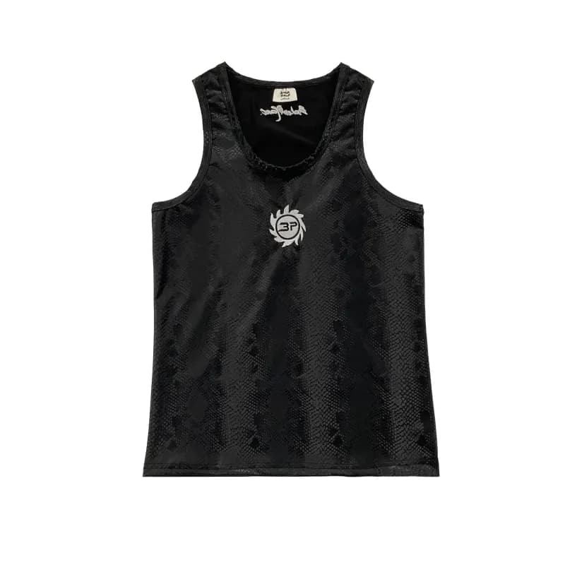 Broken Planet Tank Top Snake Print