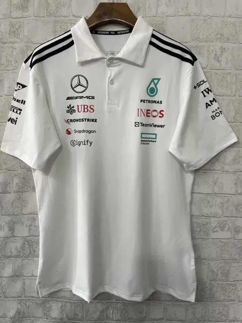 Tudor Polo Shirt Red Bull Racing Team — 2025F1梅赛德斯白色polo