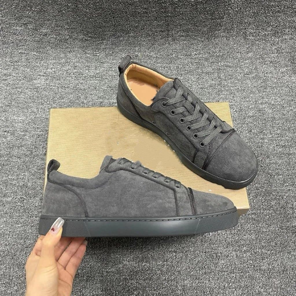 Christian Louboutin Louis Junior Suede Low Top