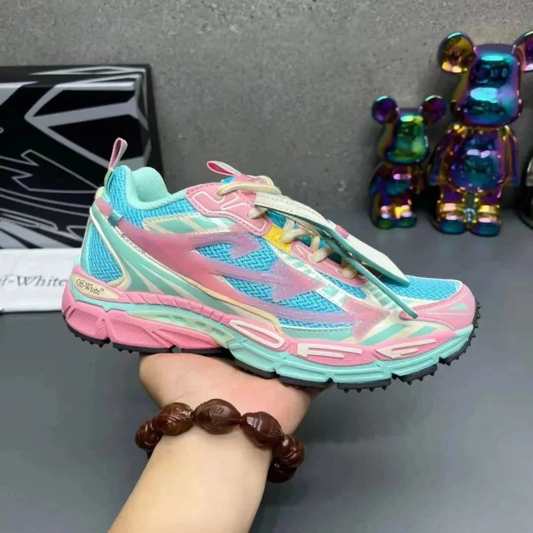 Off-White Diagonal Teal Green — 20