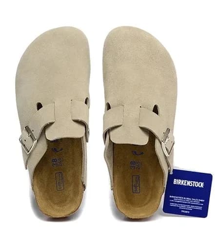 Birkenstock Arizona Mule Suede — 包头山羊灰绒面