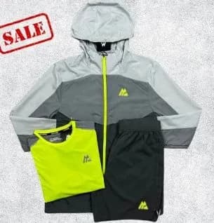 Arc'teryx Hooded Jacket & Shorts Set Reflective Lime Accents