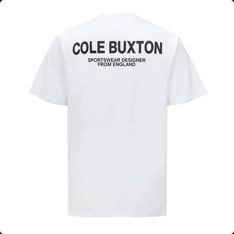 Cole Buxton Hooded Sweater CB Logo — C09 white