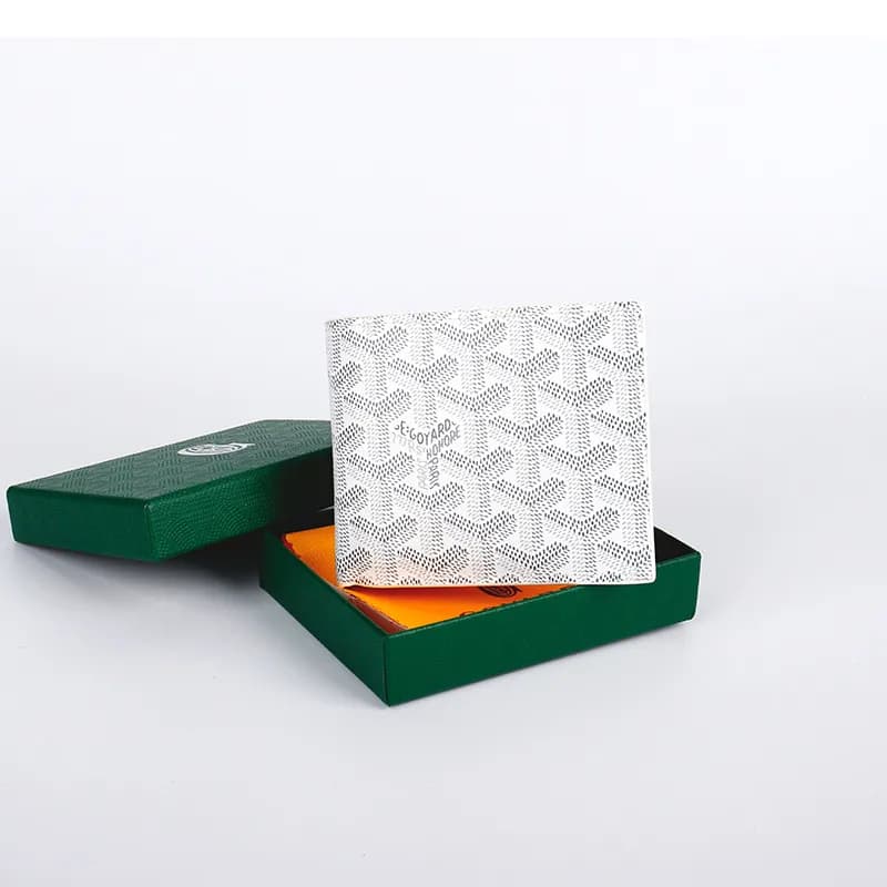 Goyard Saint Louis Wallet White Goyardine Canvas