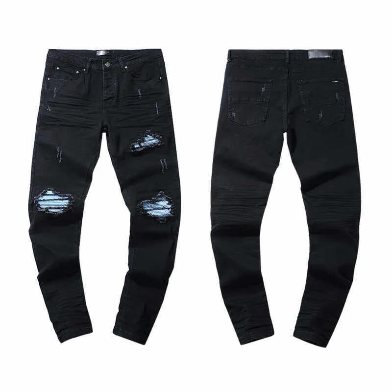 Amiri Distressed Slim Fit Jeans Ripped Knee