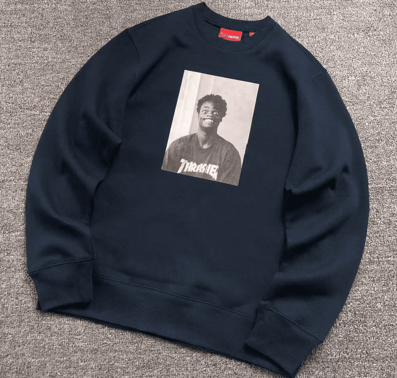 Supreme Half-Zip Sweatshirt Box Logo — E580#宝蓝色