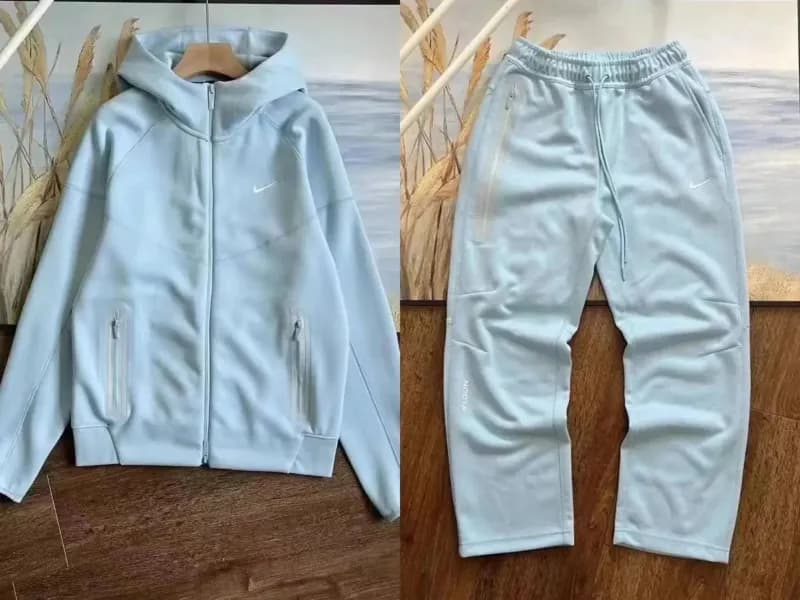 Nike Tech Fleece Hoodie and Joggers Ice Blue