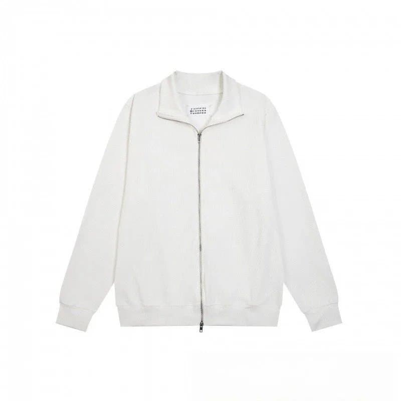 Maison Margiela Zip-Up Sweatshirt Ribbed Knit