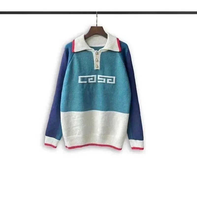 Versace Polo Knit Sweater Greek Key Logo